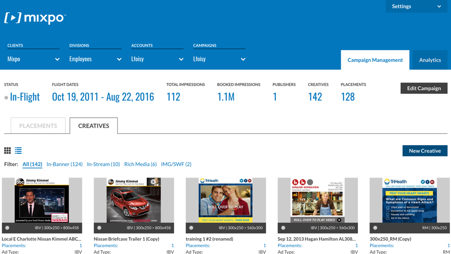 Homepage for Mixpo.com