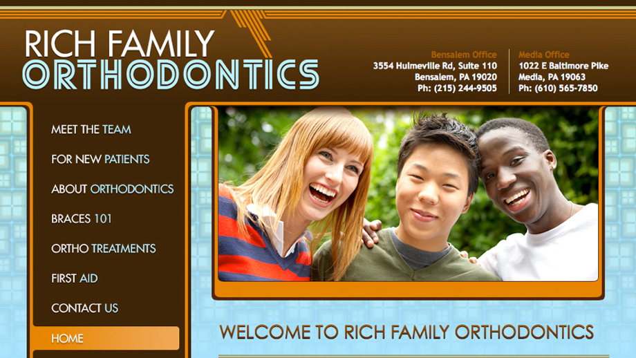 Homepage for Rich Family Orthodontics